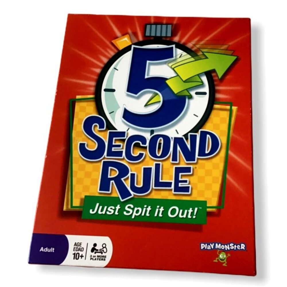 Trivia 5 Five Second Rule Game Just Spit it Out Questions Answers Timer Party